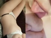 Big breasts girl masturbates